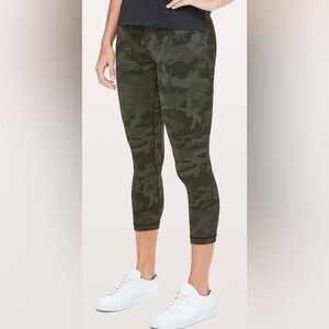 Like New Lululemon Camo Print Crop Leggings size 8